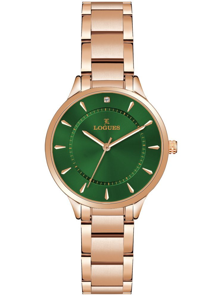     			LOGUES WATCHES Analog Green Dial Women'S Watch | L E 714 Wm-10 | 3 ATM Water Resistant