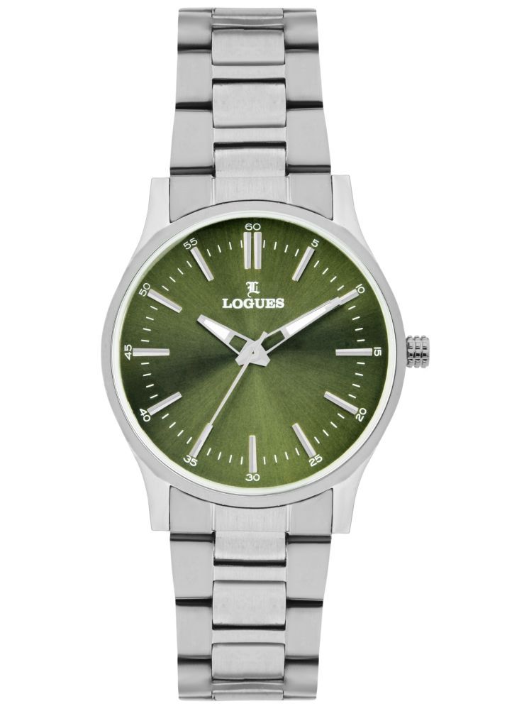     			LOGUES WATCHES Analog Green Dial Men'S Watch | G E 458 Sm-10 | 3 ATM Water Resistant