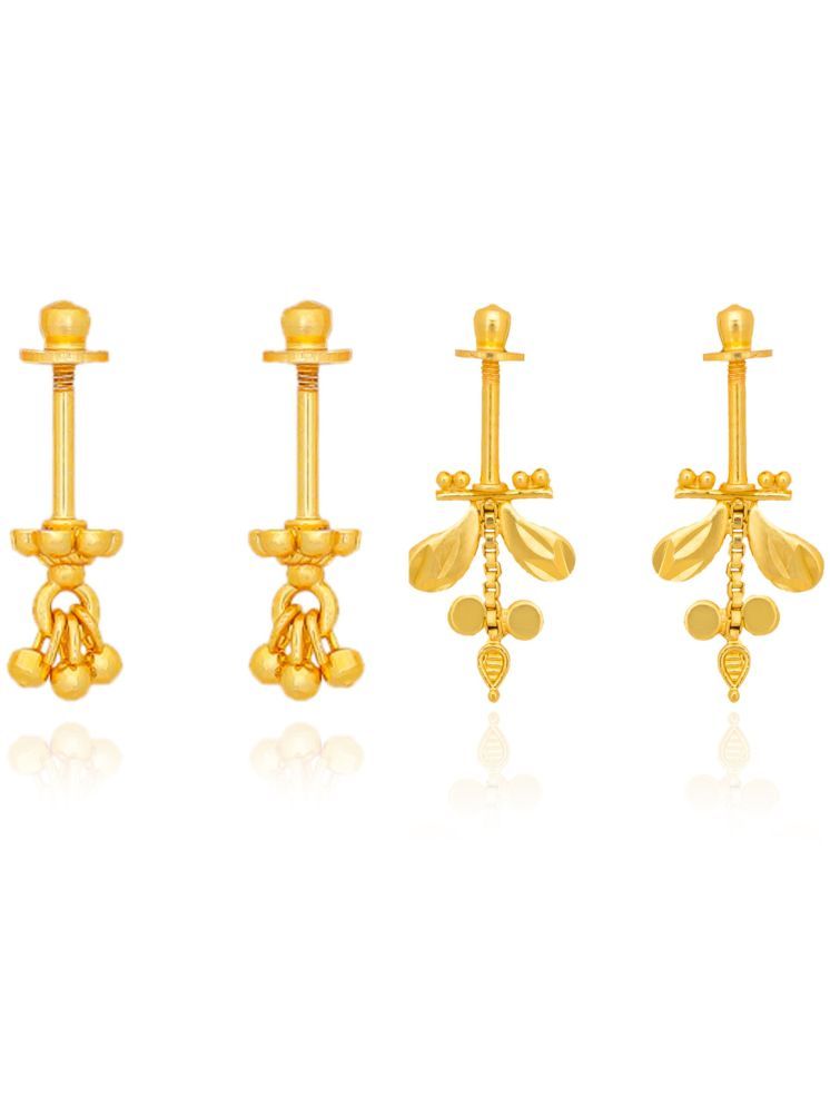     			LUV FASHION Gold EarCuff Earrings ( Pack of 2 )