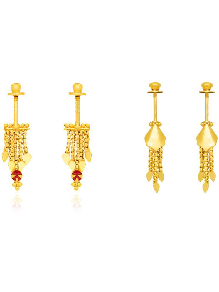     			LUV FASHION Gold EarCuff Earrings ( Pack of 2 )