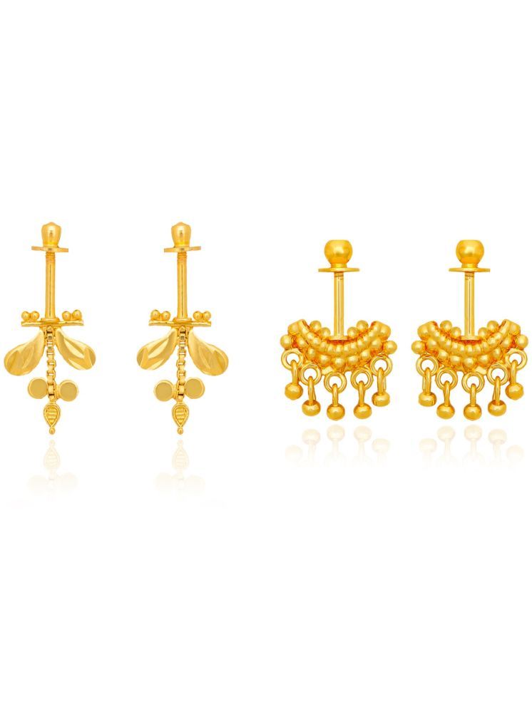     			LUV FASHION Gold EarCuff Earrings ( Pack of 2 )