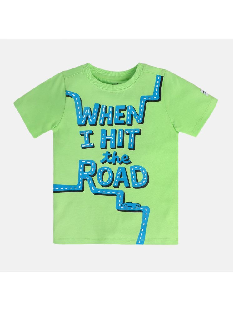     			MINI KLUB Green Cotton Round Neck Boys T-Shirt ( Pack of 1 )