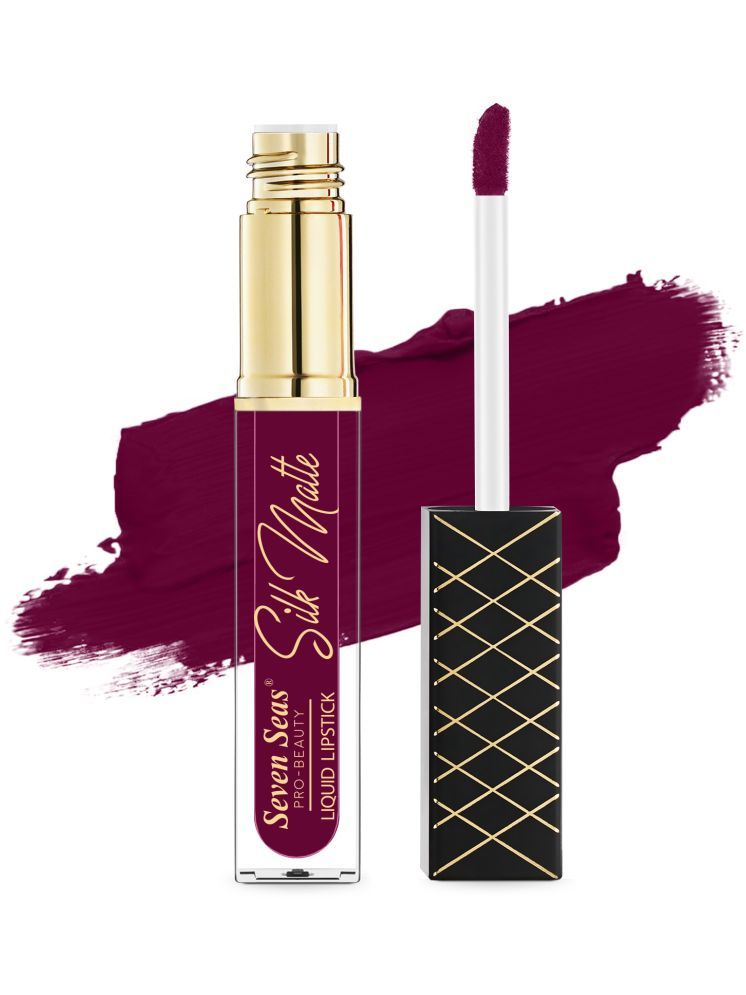     			Seven Seas Silk Matte Long Stay High Coverage Glides Smoothly Liquid Lipstick (Nightshadz,7ML)