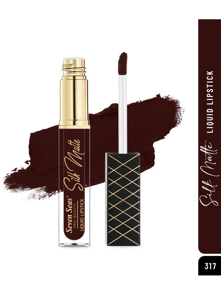     			Seven Seas Silk Matte Long StayHigh Coverage Glides Smoothly Liquid Lipstick(Rose Bud Cherry,7ML)