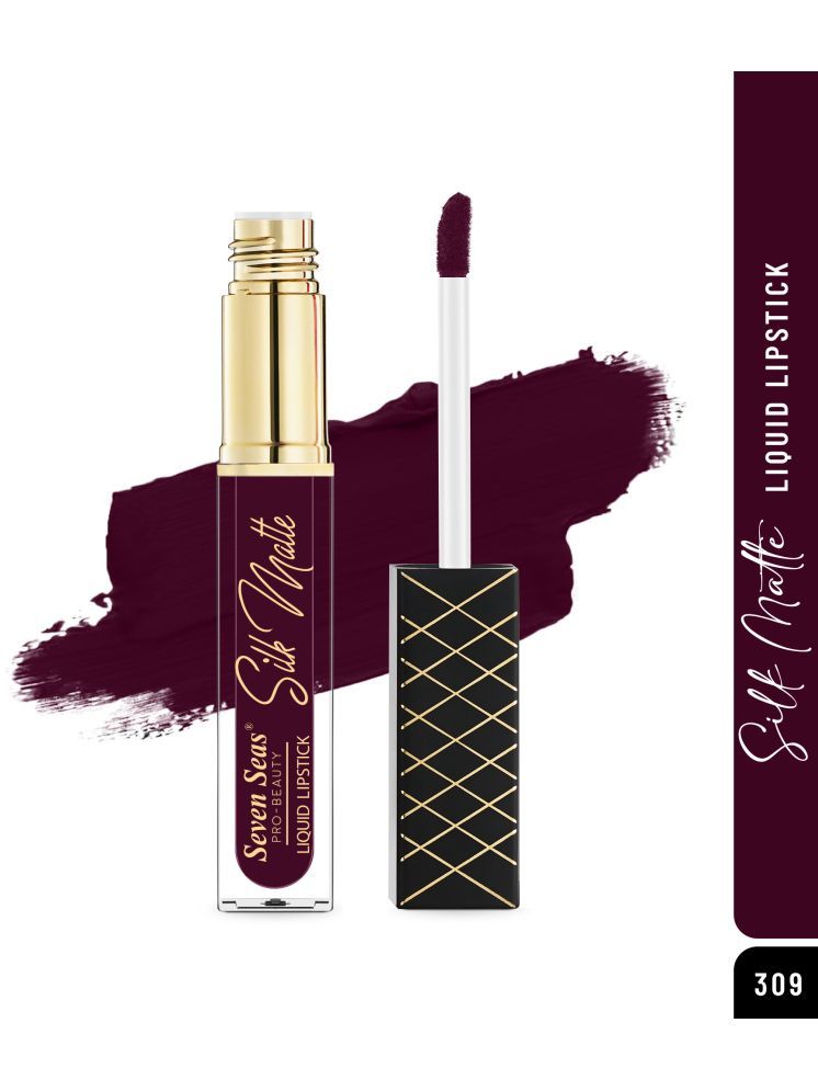     			Seven Seas Silk Matte Long Stay High Coverage Glides Smoothly Liquid Lipstick (Castro,7ML)