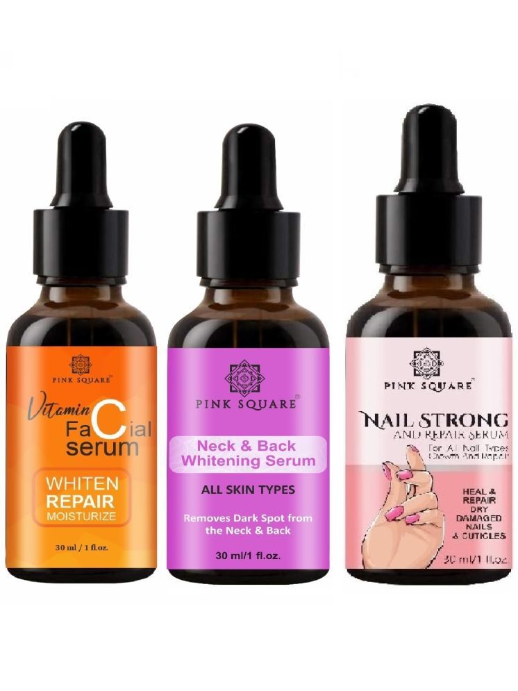     			Vitamin C Face Serum, Neck and Back Whitening Serum & Nail Strong and Repair Serum (Each,30ml) Combo of 3