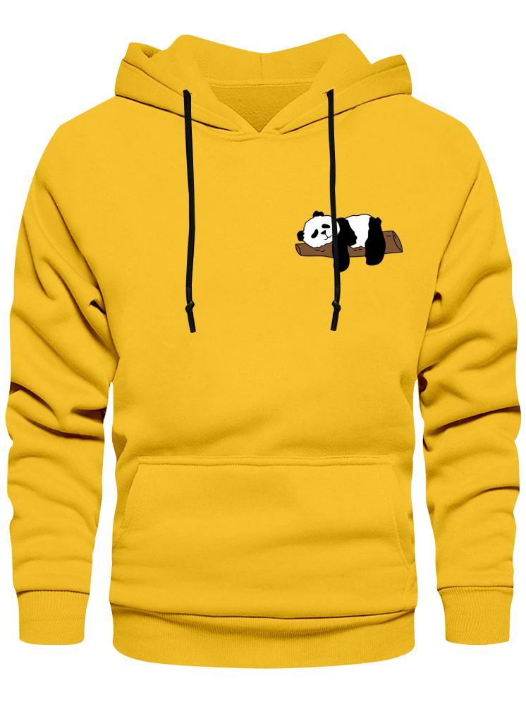     			fashion and youth Cotton Blend Hooded Men's Sweatshirt - Yellow ( Pack of 1 )