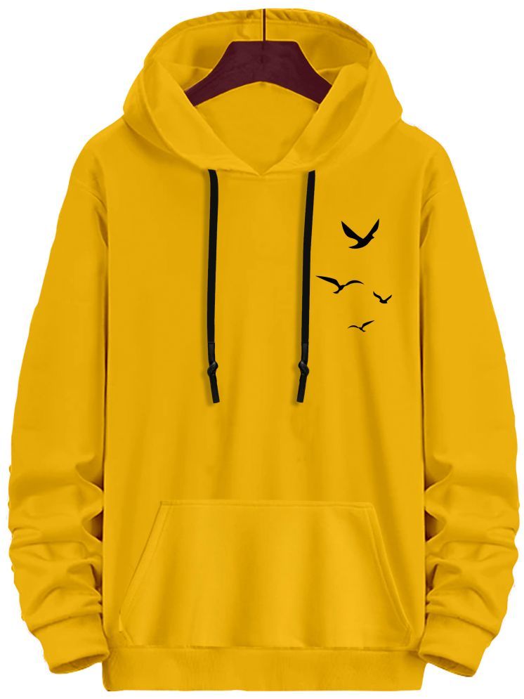     			fashion and youth Cotton Blend Hooded Men's Sweatshirt - Yellow ( Pack of 1 )