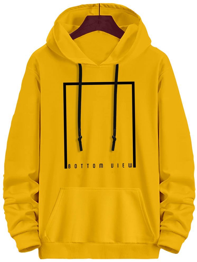     			fashion and youth Cotton Blend Hooded Men's Sweatshirt - Yellow ( Pack of 1 )