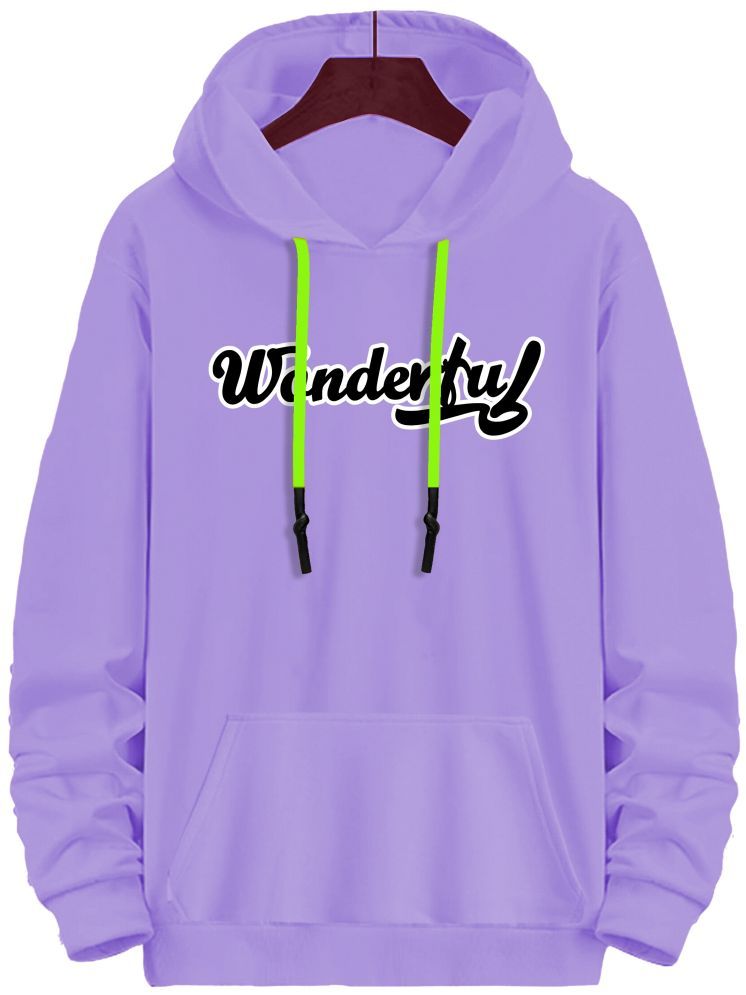     			fashion and youth Cotton Blend Hooded Men's Sweatshirt - Purple ( Pack of 1 )