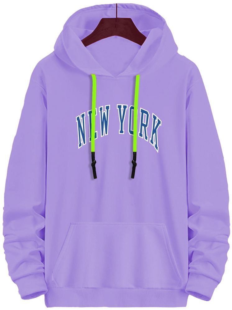     			fashion and youth Cotton Blend Hooded Men's Sweatshirt - Purple ( Pack of 1 )