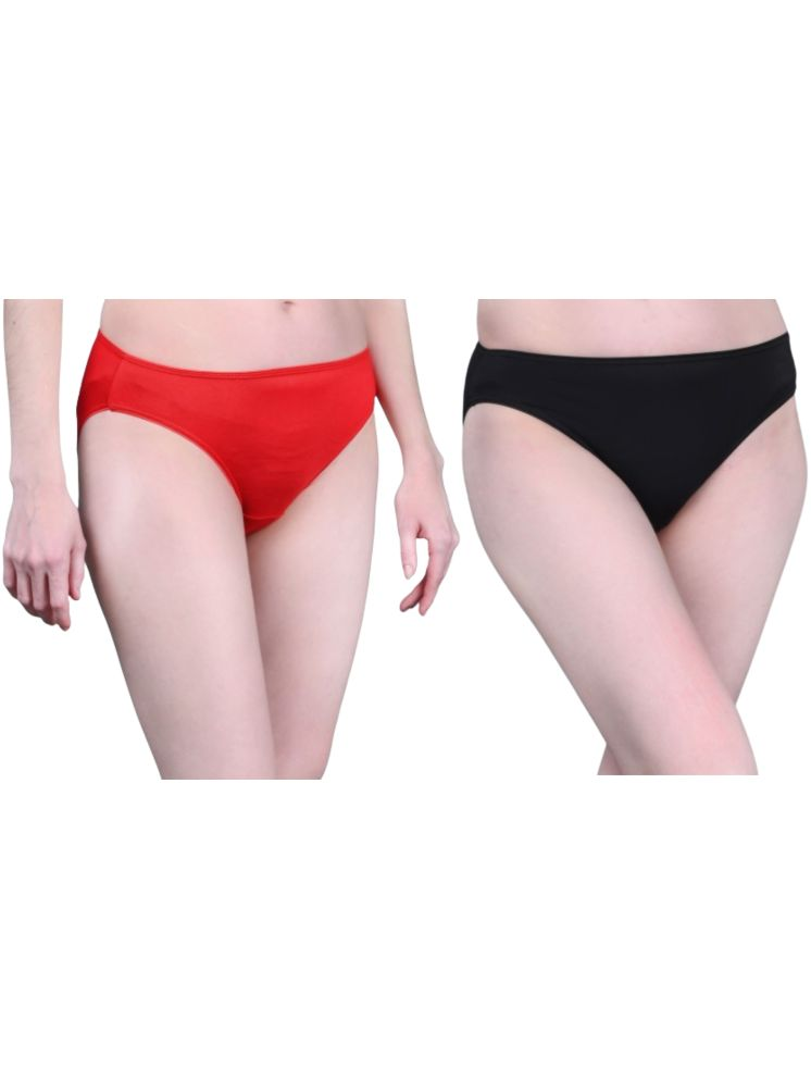     			BAMBOOLOGY Pack of 2 Viscose Solid Women's Bikini ( Multicolor ) Bamboo Fabric