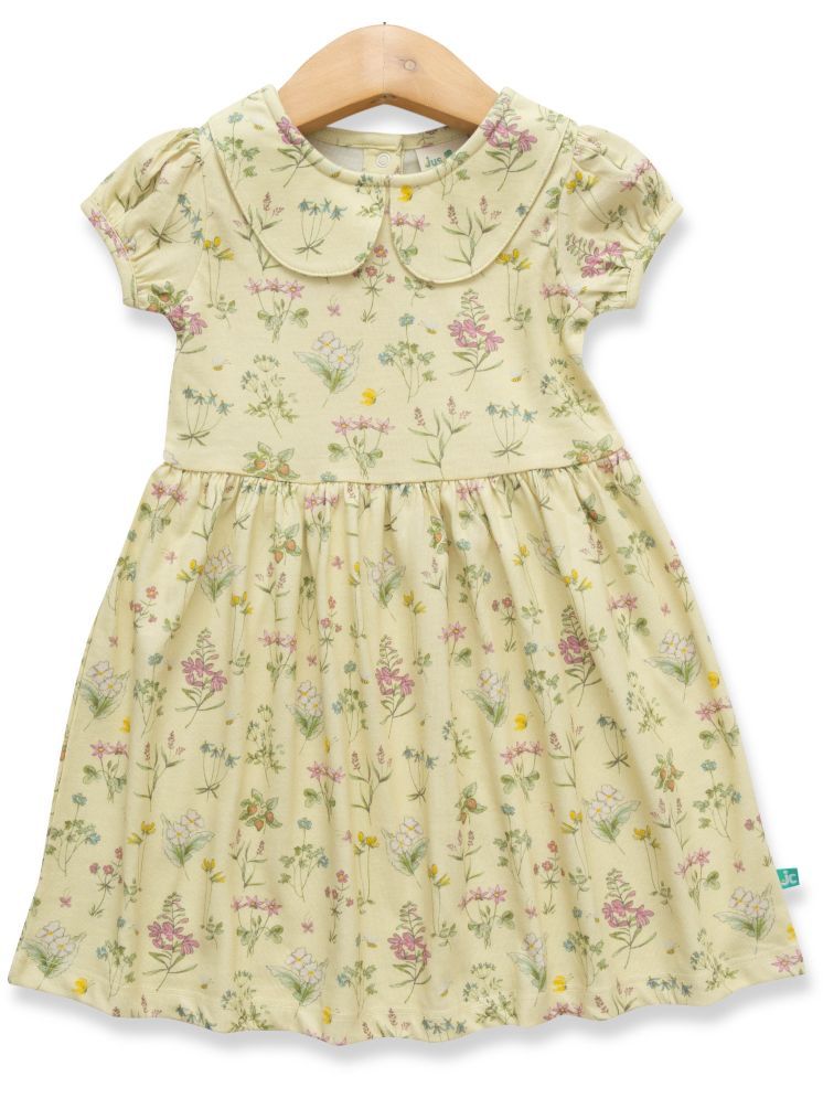     			Juscubs Pack of 1 Baby Girls Cotton Frock ( Yellow )