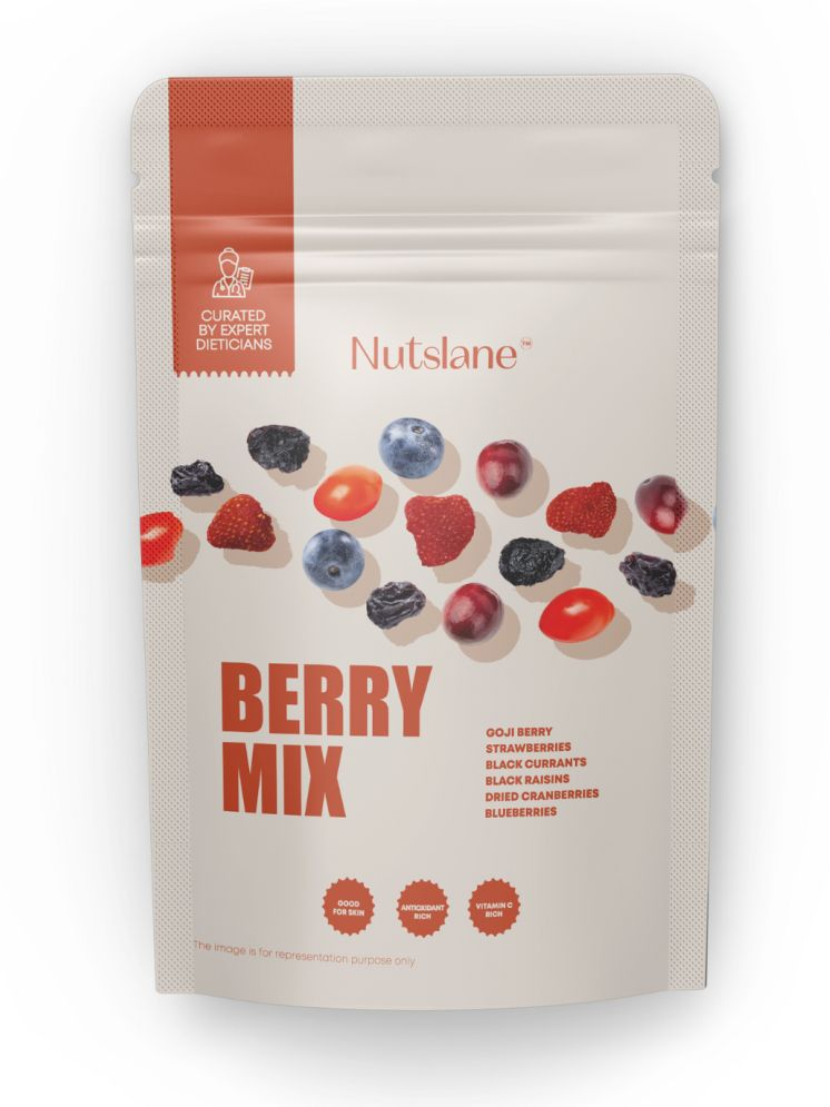     			Nutslane Berries Mix Cranberries, Blueberrry, Strawberry, Black Currants, Raisin, Goji Berry - 200g