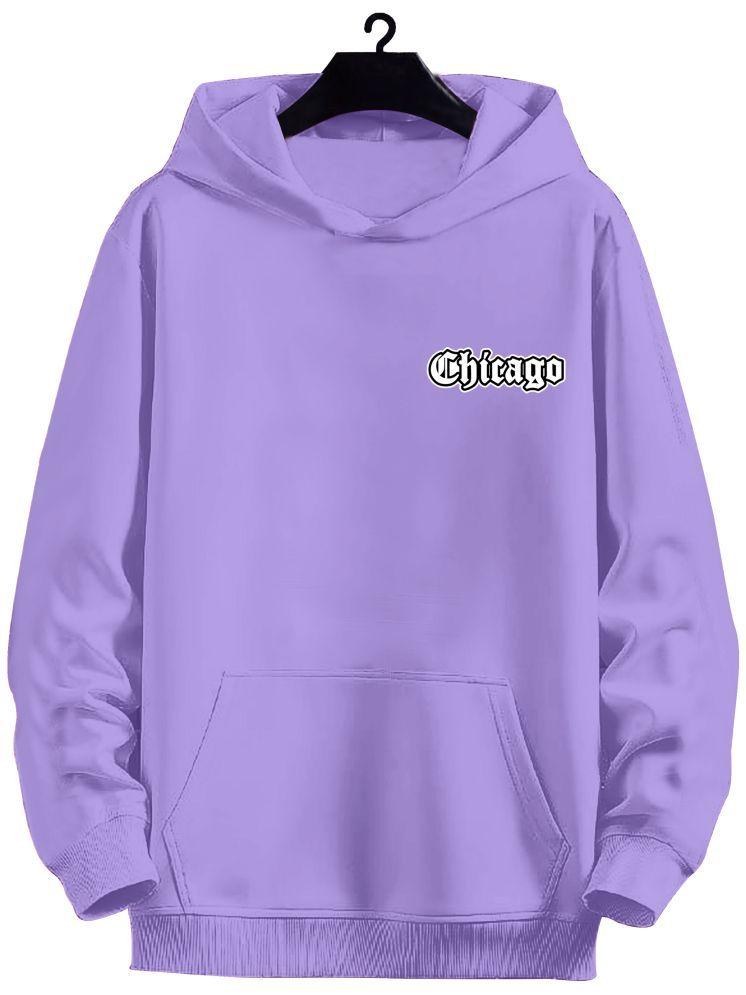     			fashion and youth Cotton Blend Hooded Men's Sweatshirt - Purple ( Pack of 1 )