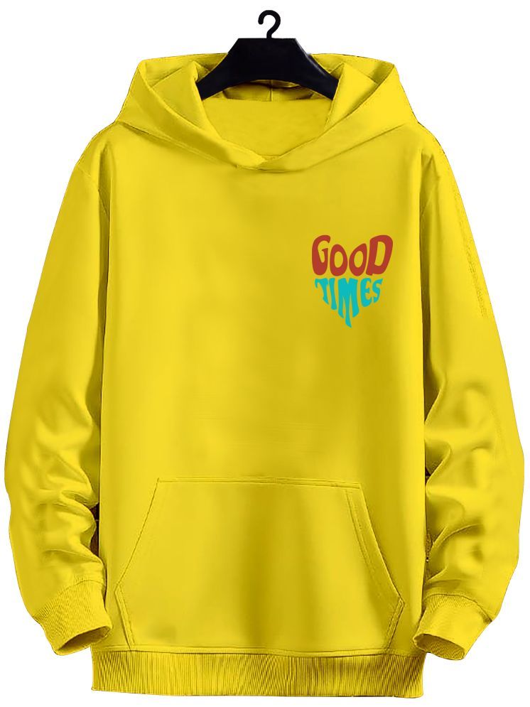     			fashion and youth Cotton Blend Hooded Men's Sweatshirt - Yellow ( Pack of 1 )