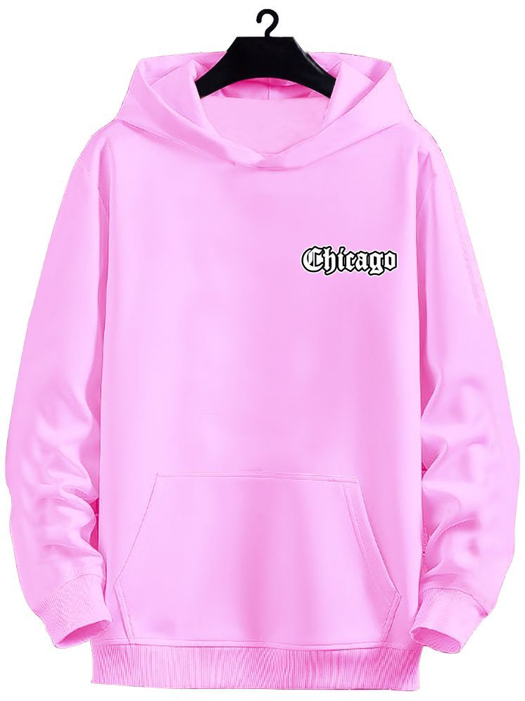     			fashion and youth Cotton Blend Hooded Men's Sweatshirt - Pink ( Pack of 1 )