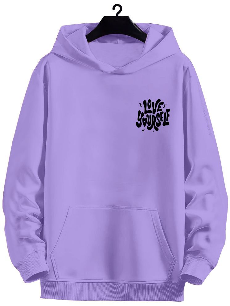     			fashion and youth Cotton Blend Hooded Men's Sweatshirt - Purple ( Pack of 1 )