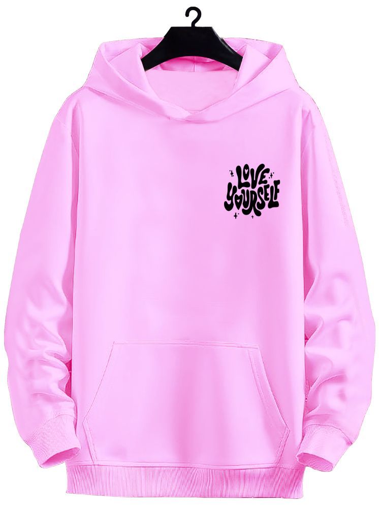     			fashion and youth Cotton Blend Hooded Men's Sweatshirt - Pink ( Pack of 1 )