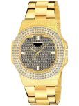 Viser Gold Metal Analog Womens Watch