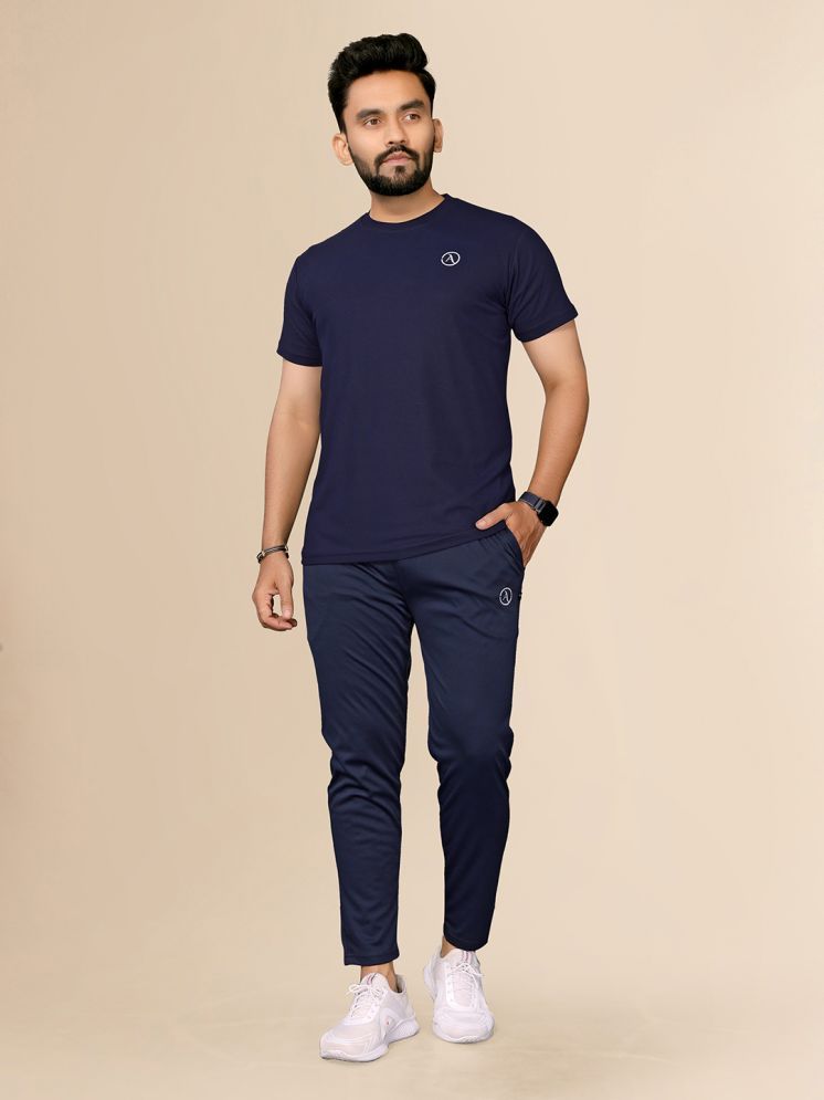     			Anand Navy Blue Polyester Regular Fit Men's Tracksuit ( Pack of 1 )