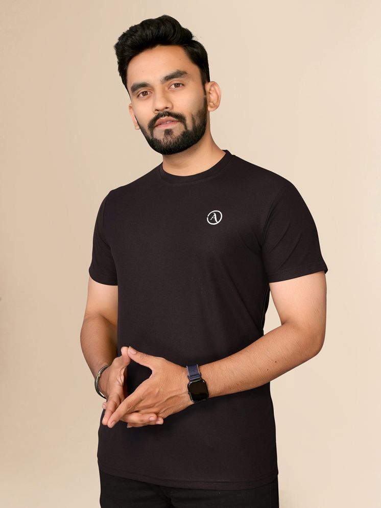     			Anand Pack of 1 Polyester Regular Fit Men's T-Shirt ( Black )