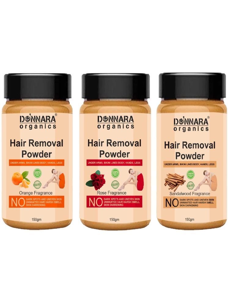     			Donnara Organics Natural Hair Removal Powder for Men & Women 150 ( Pack of 3 )