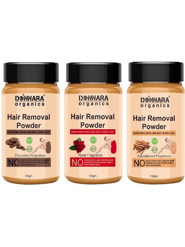     			Donnara Organics Natural Hair Removal Powder for Men & Women 150 ( Pack of 3 )