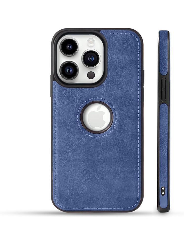     			Gemesha Plain Cases Compatible For Leather Iphone 14 Pro ( Pack of 1 )