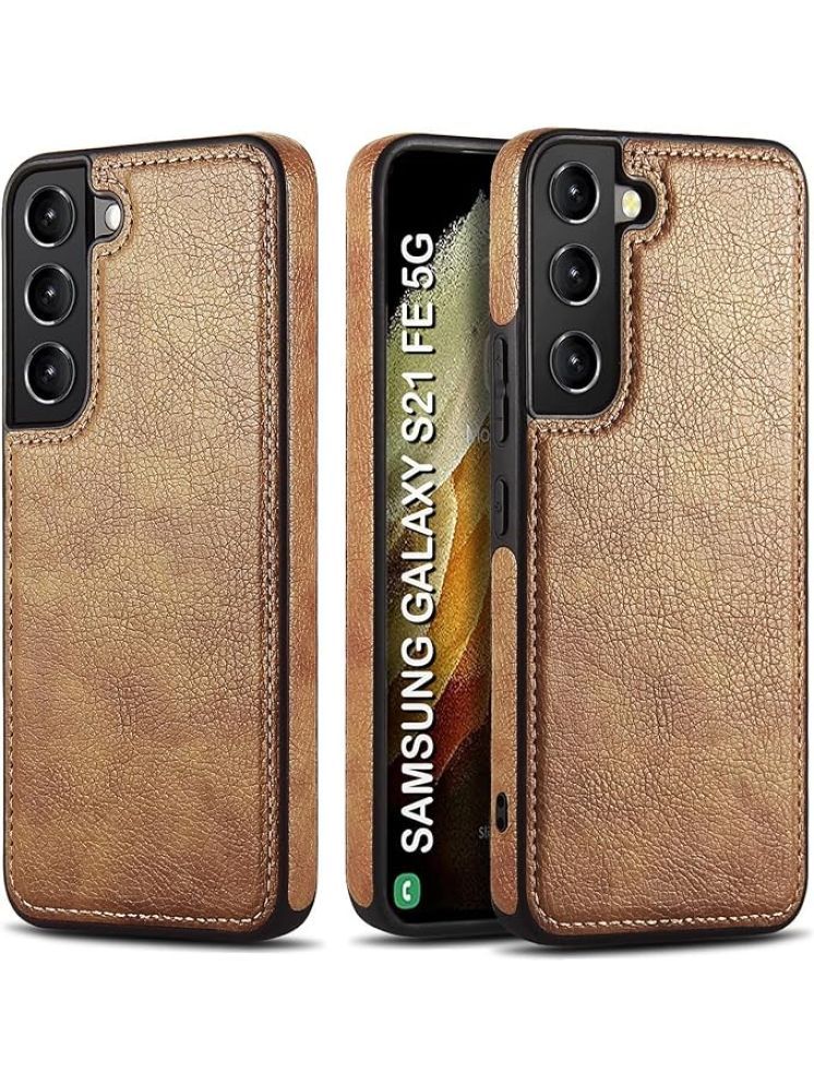     			Gemesha Plain Cases Compatible For Leather Samsung Galaxy S21 fe ( Pack of 1 )