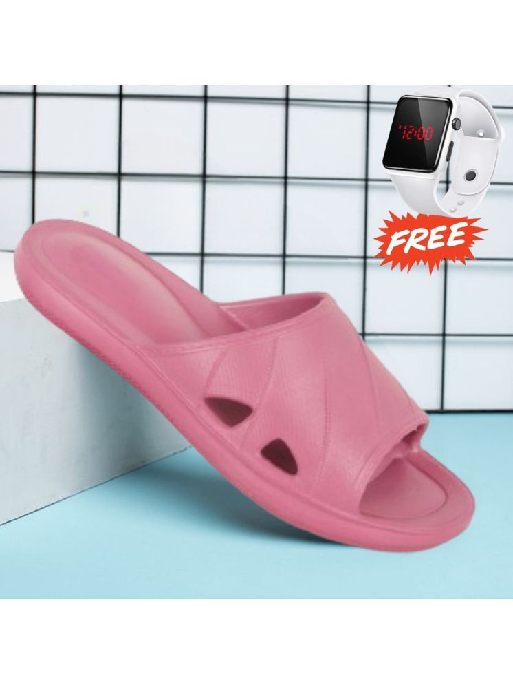     			Jootiyapa Pink Women's Slide Flip Flop