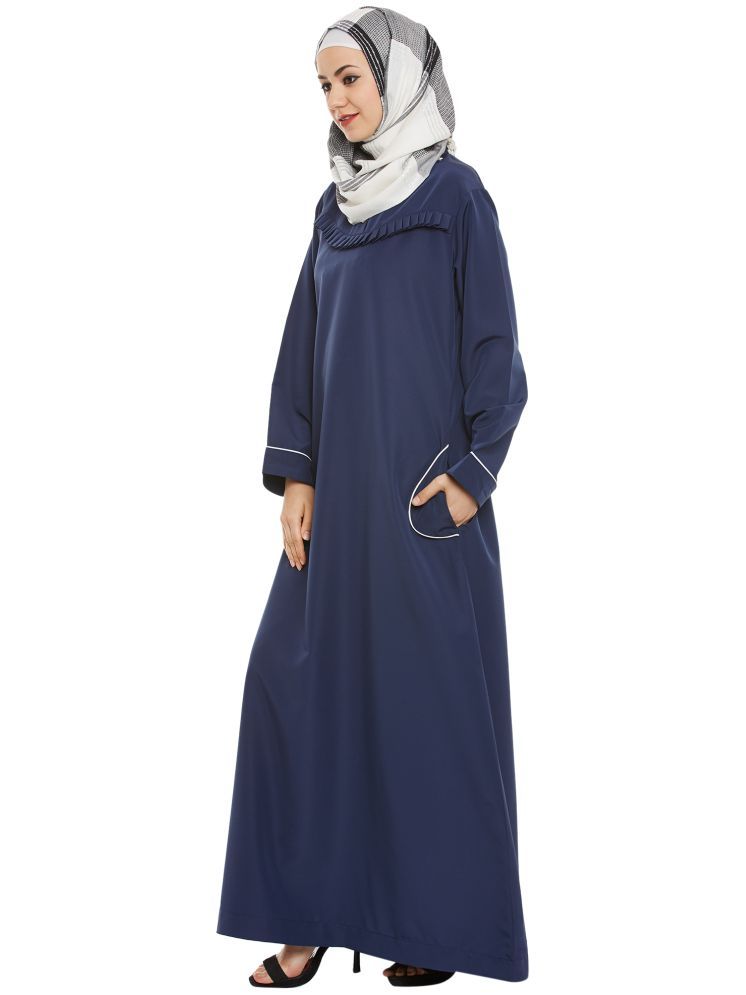     			Momin Libas Blue Polyester Stitched Burqas without Hijab - Single