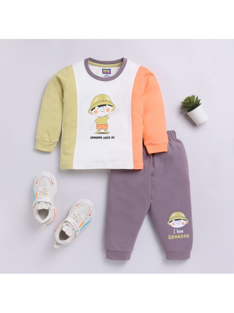     			Nottie planet Pack of 1 Baby Boys Cotton T-Shirt & Pyjama Set ( Purple )