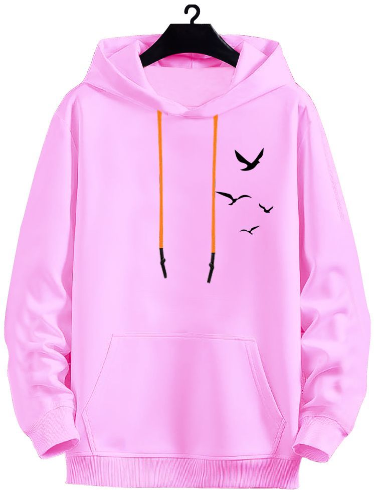     			fashion and youth Cotton Blend Hooded Men's Sweatshirt - Pink ( Pack of 1 )