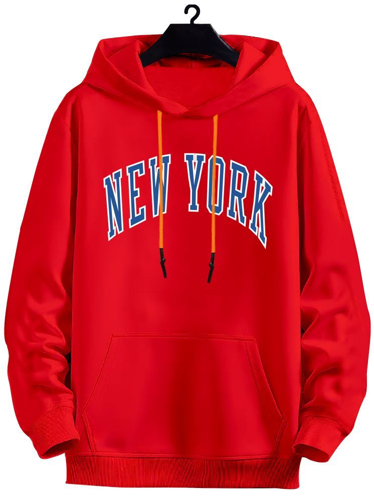     			fashion and youth Cotton Blend Hooded Men's Sweatshirt - Red ( Pack of 1 )