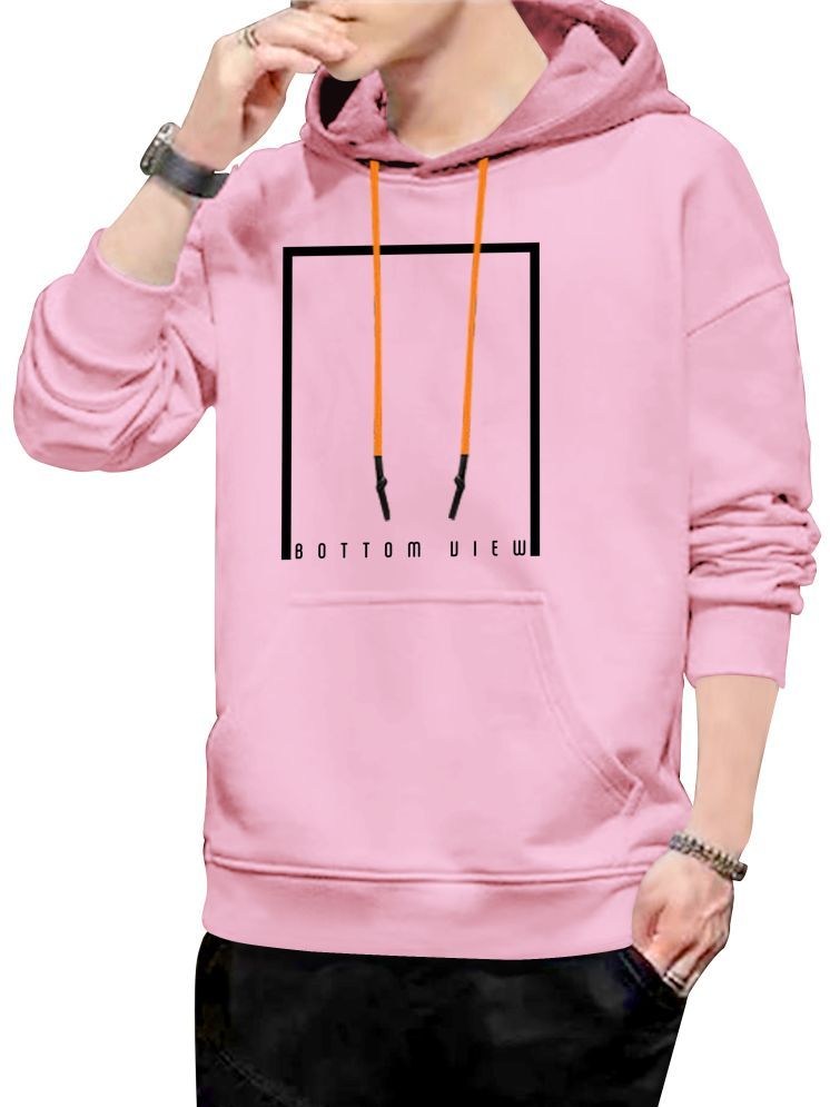     			fashion and youth Cotton Blend Hooded Men's Sweatshirt - Pink ( Pack of 1 )