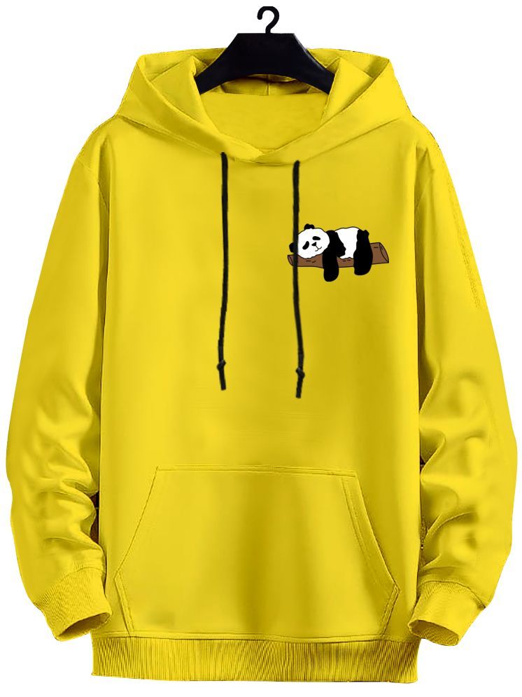     			fashion and youth Cotton Blend Hooded Men's Sweatshirt - Yellow ( Pack of 1 )