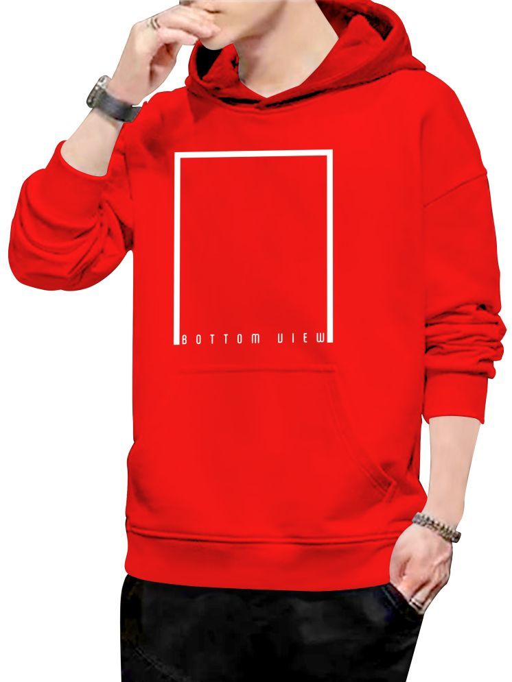     			fashion and youth Cotton Blend Hooded Men's Sweatshirt - Red ( Pack of 1 )