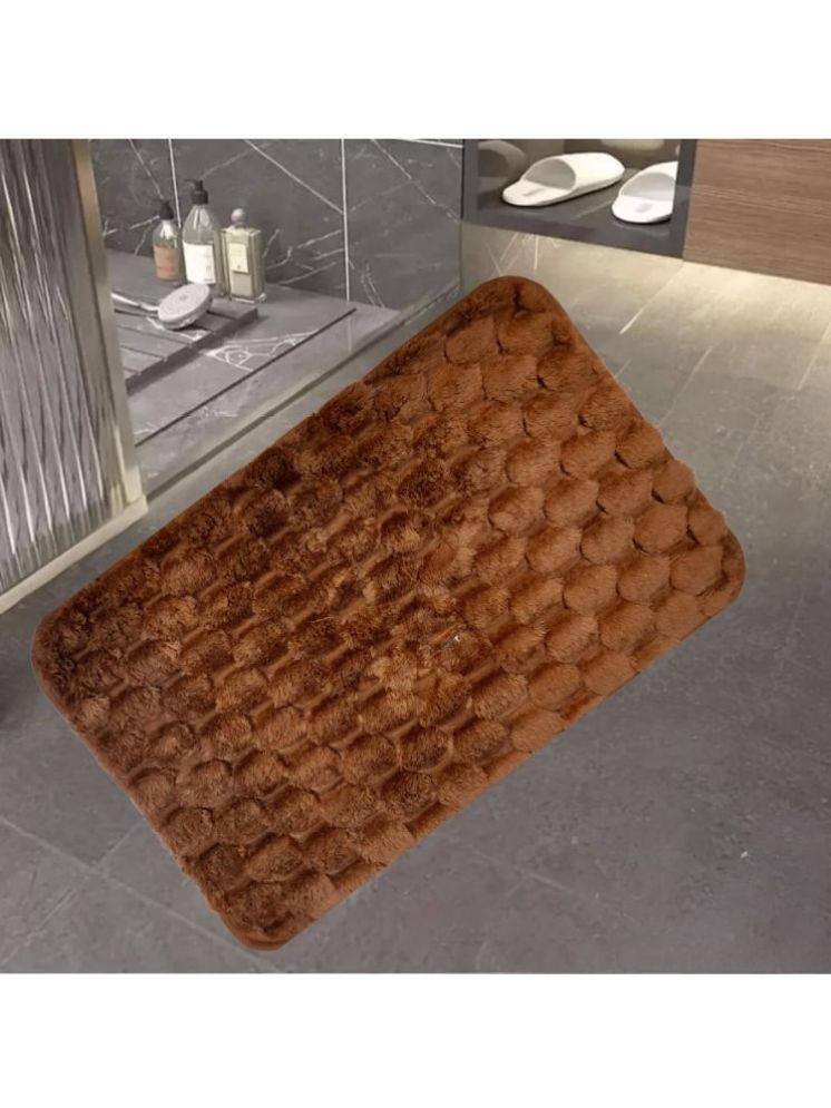     			mahek accessories Anti-skid Microfibre Bath Mat 40x60 cm ( Pack of 1 ) - Brown