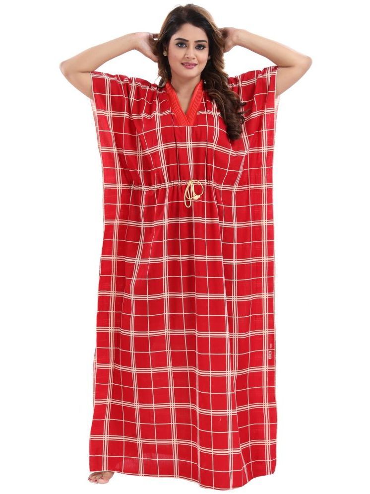     			Cinco Multicolor Cotton Blend Women's Nightwear Kaftan Night Dress ( Pack of 1 )