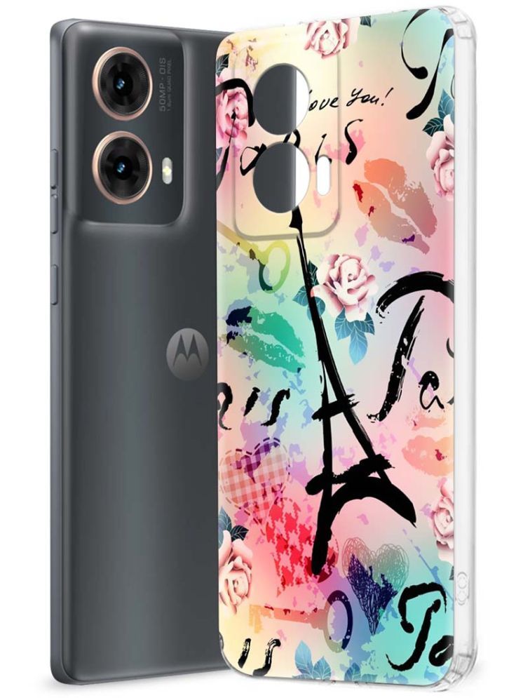     			NBOX Multicolor Printed Back Cover Silicon Compatible For Motorola G85 5G ( Pack of 1 )