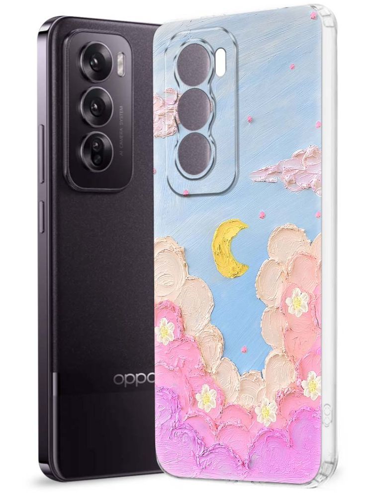     			NBOX Multicolor Printed Back Cover Silicon Compatible For Oppo Reno 12 Pro 5G ( Pack of 1 )