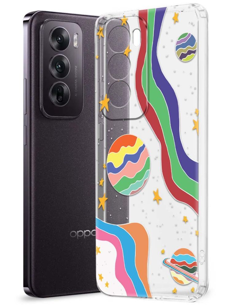     			NBOX Multicolor Printed Back Cover Silicon Compatible For Oppo Reno 12 5G ( Pack of 1 )