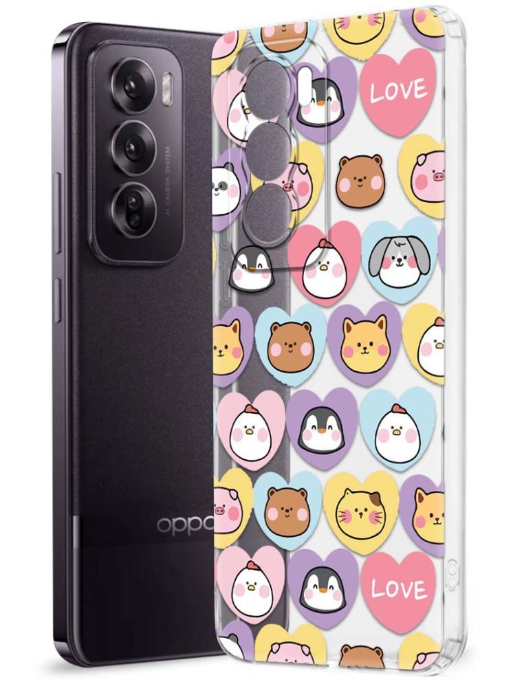     			NBOX Multicolor Printed Back Cover Silicon Compatible For Oppo Reno 12 Pro 5G ( Pack of 1 )