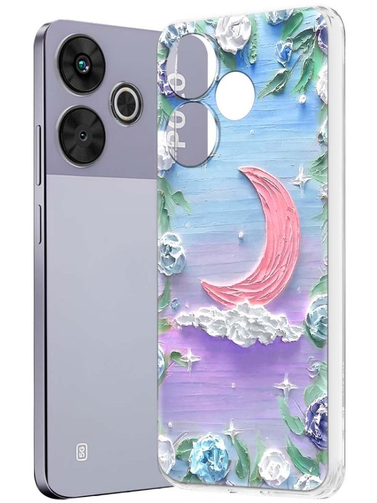     			NBOX Multicolor Printed Back Cover Silicon Compatible For Poco M6 Plus 5G ( Pack of 1 )