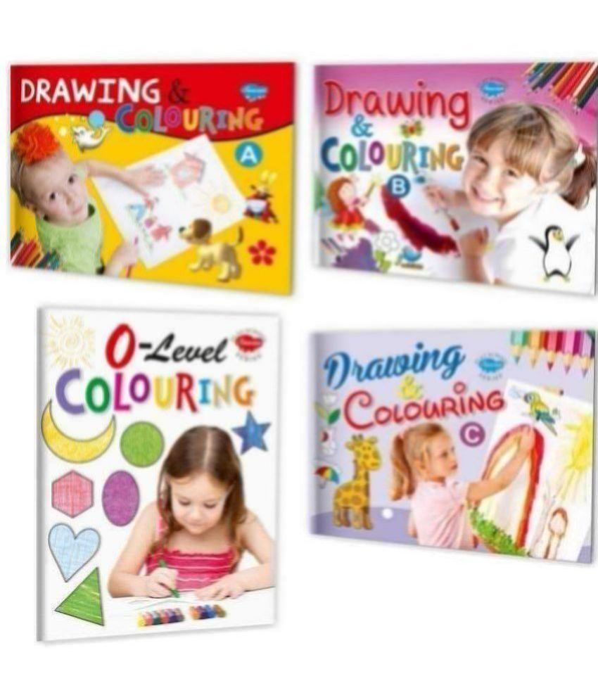     			0-Level Colouring, Drawing And Colouring-A, B, C | Set Of 4 Drawing And Colouring Books (Paperback, Manoj Publications Editorial Board)