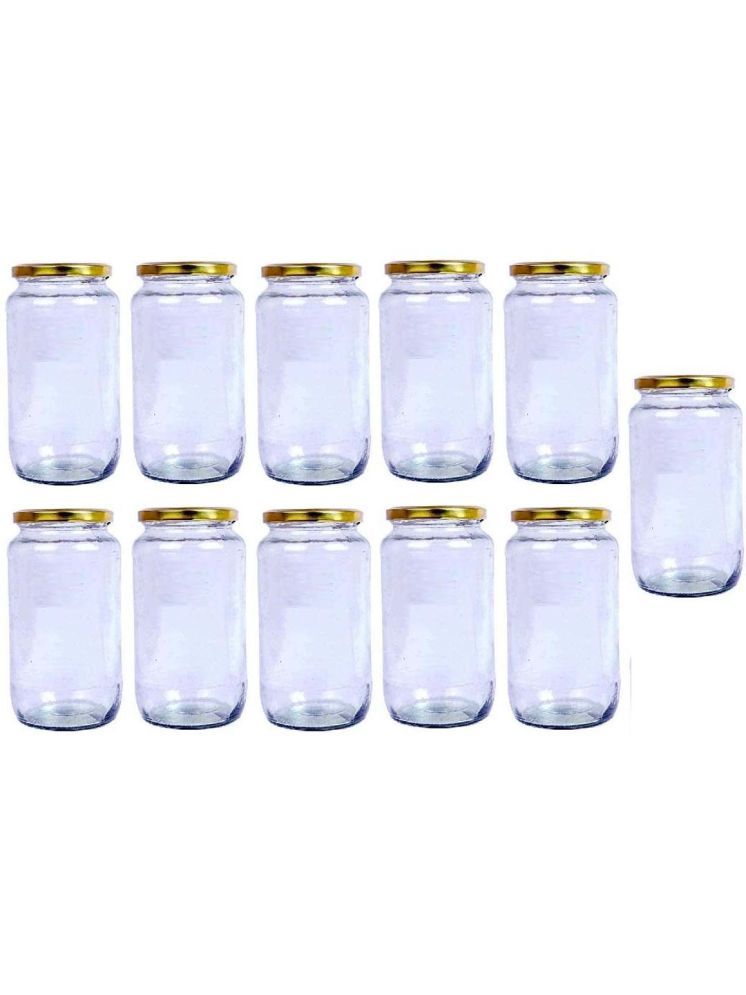     			1st Time Glass Container Jar Glass Transparent Utility Container ( Set of 11 )