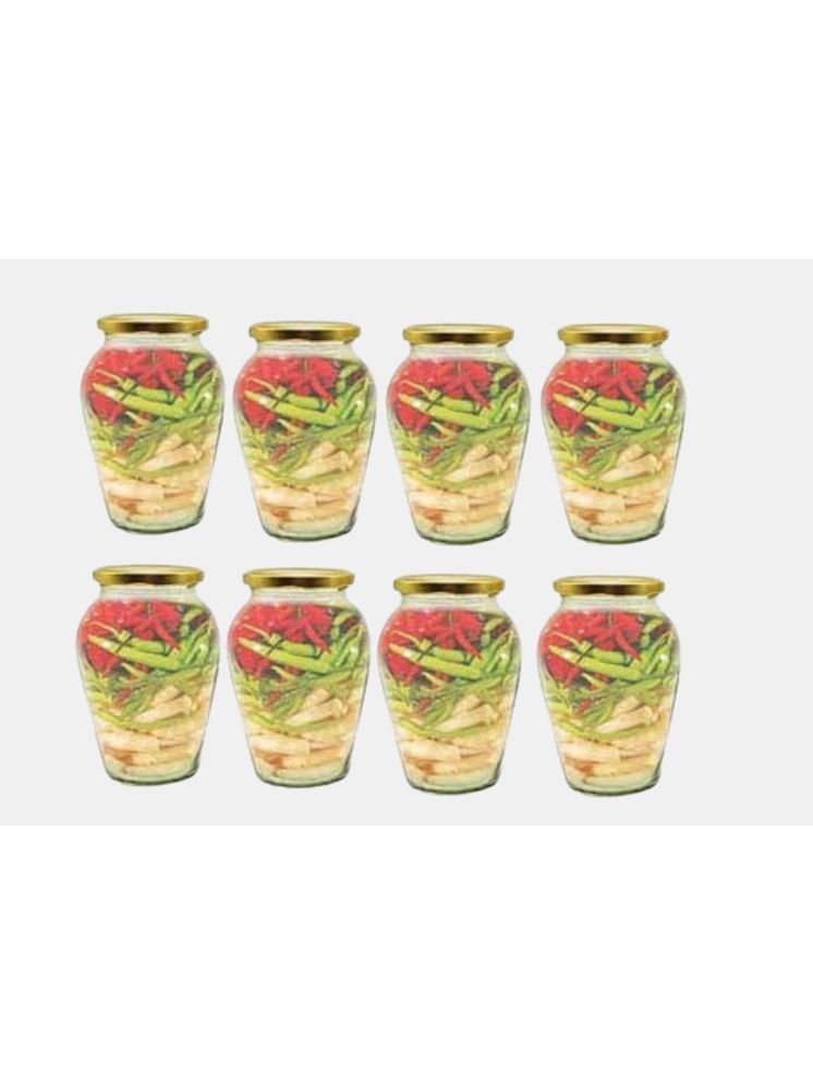     			1st Time Glass Container Jar Glass Transparent Utility Container ( Set of 8 )