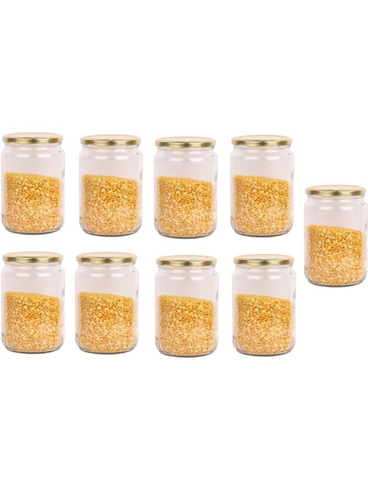     			1st Time Glass Container Jar Glass Transparent Utility Container ( Set of 9 )