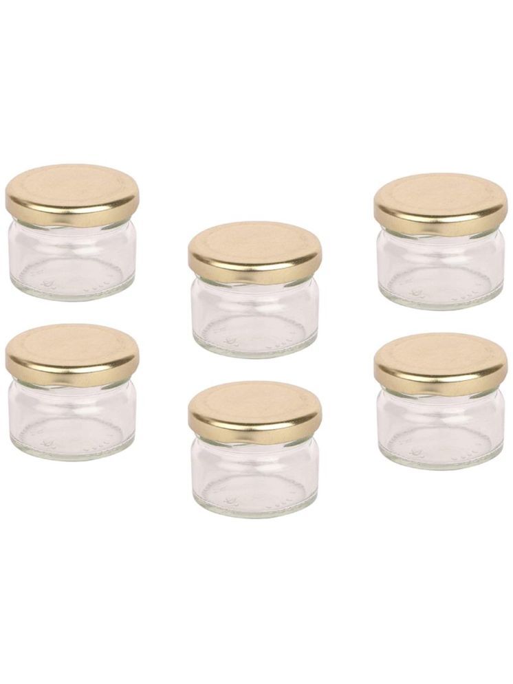     			1st Time Glass Container Jar Glass Transparent Utility Container ( Set of 6 )